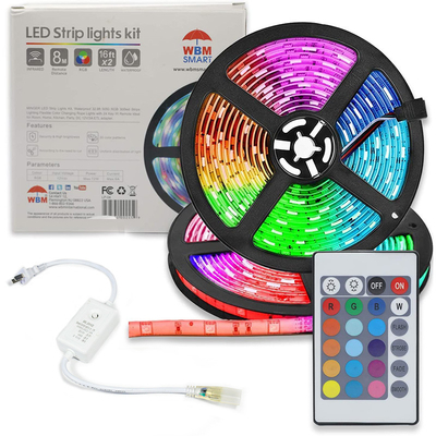 الجهد العالي 220 فولت قوس قزح الذكية LED قطاع الضوء RGB مرنة بقيادة ضوء بار