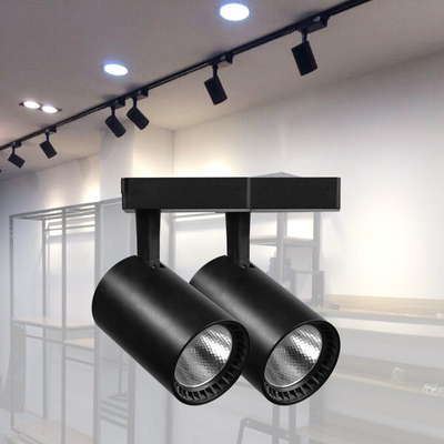 مصباح المسار LED المثبت على السطح EMC مصباح كشاف LED COB فائق السطوع / أبيض / دافئ