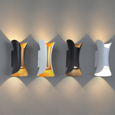 Sand Black Cri80 6W Ip65 مقاوم للماء لأعلى ولأسفل مصابيح الحائط LED المضيئة