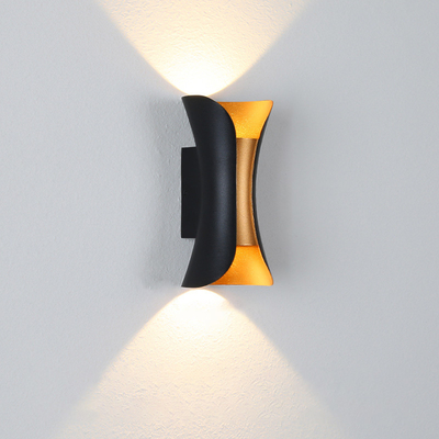 Sand Black Cri80 6W Ip65 مقاوم للماء لأعلى ولأسفل مصابيح الحائط LED المضيئة