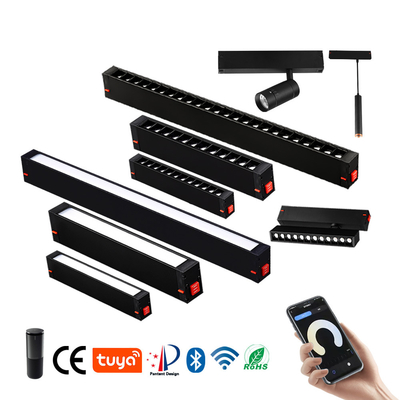 220v 9w 18w LED ضوء المسار المغناطيسي المضادة للوهج الصمام الخطي الأضواء