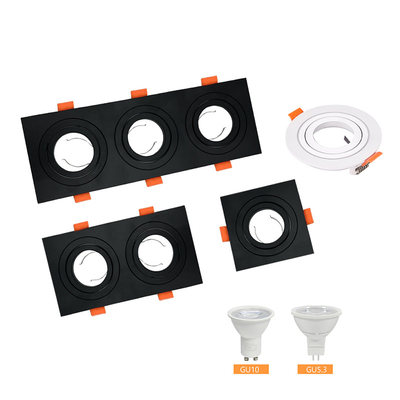 Hotel Mall MR16 Die Cast Aluminium GU10 Spotlight Housing Embedded