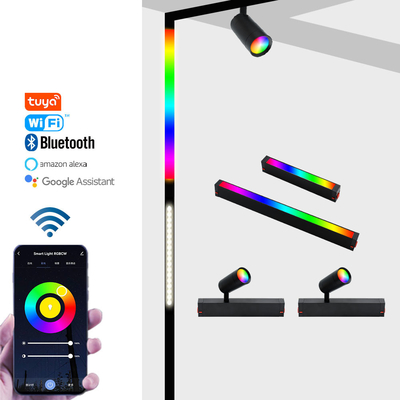 2700K LED ضوء المسار المغناطيسي 220 فولت أضواء RGB الذكية بدون الإضاءة الرئيسية
